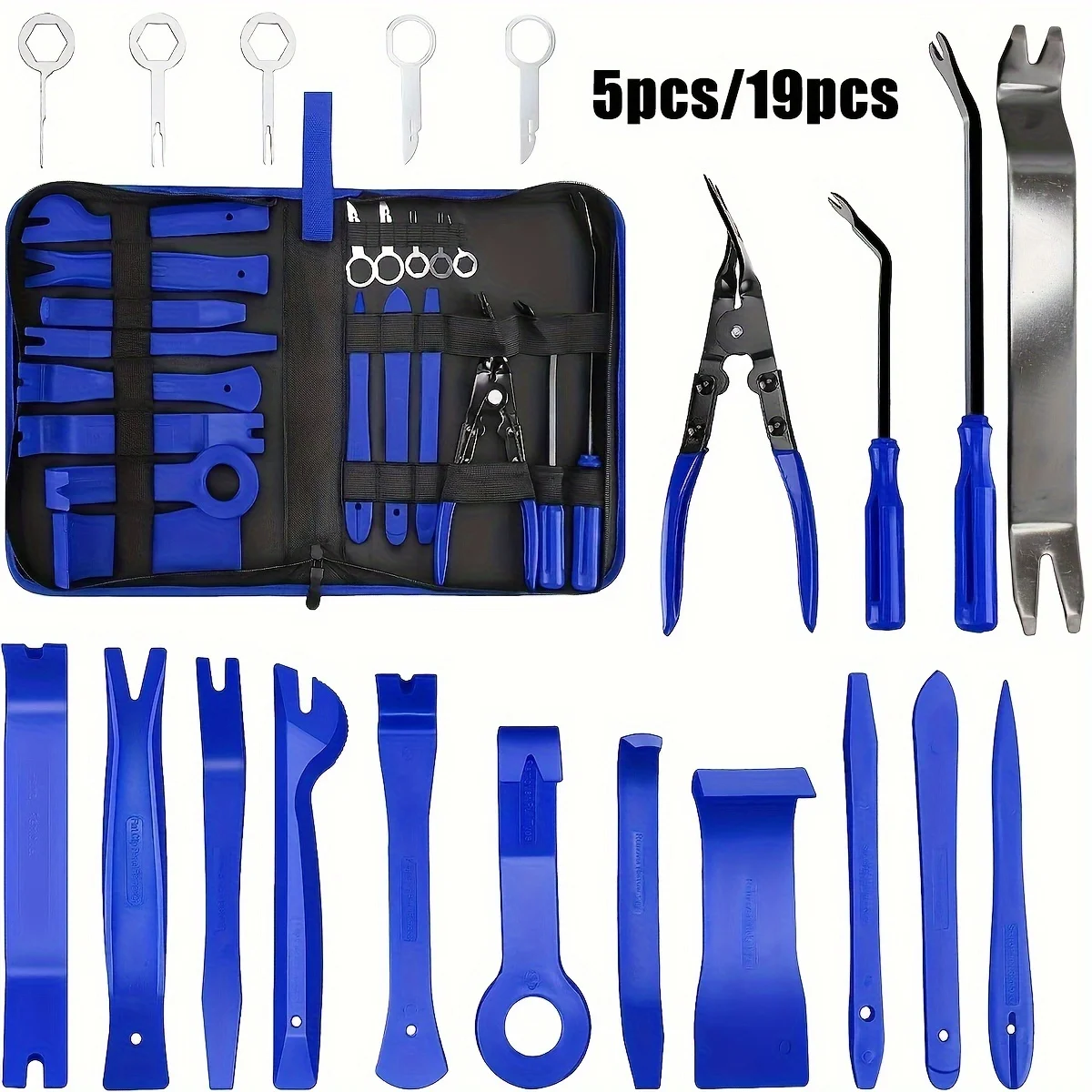 

Car Trim Removal Tool Set Clip Pliers Fastener Remover Stereo Removal Hand-held Disassembly ToolsAuto Interior Repair Kit