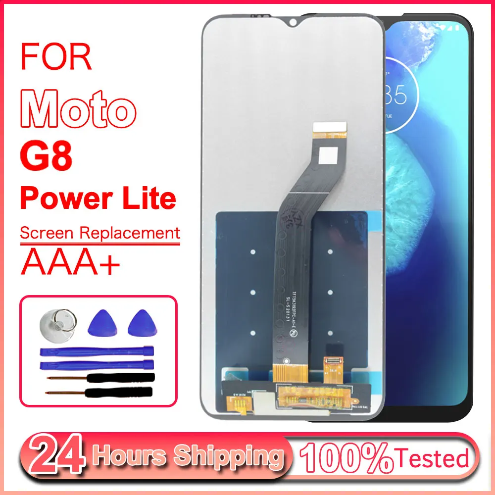 100% Tested LCD for Motorola Moto G8 Power Lite LCD Display Touch Screen Digitizer Replacement for Moto G8 Power Lite XT2055
