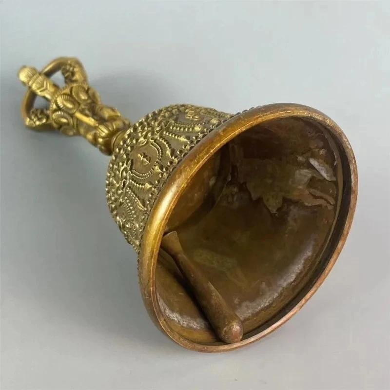 Copper Artifact Diamond Bell Handbell Esoteric Buddhism Household Religious Supplies Dedicated for Reciting Scriptures Handbell