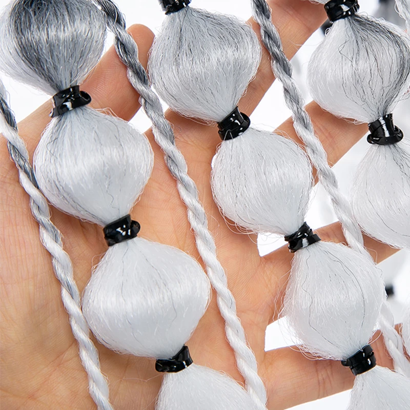 女性用ポニーテールエクステンション,合成ロングランタンポニーテール,手作りヘアピース,デイリーパーティー,2個