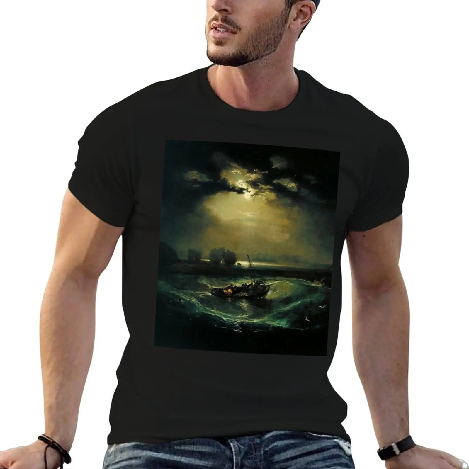 

Joseph Mallord William Turner - Fishermen at Sea T-Shirt anime tshirt funny t shirts dark humor T-Shirt