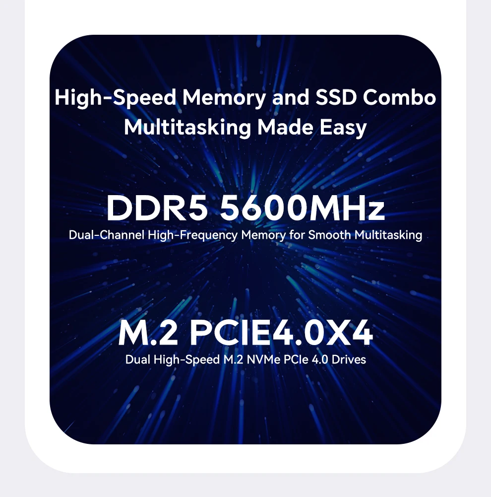 AOOSTAR MACO Mini PC AMD Ryzen 7 H255 Mini PC Windows 11 WiFi 6 USB4 Gaming PC DDR5 5600MHz Support 4 Display 4K/8K Computer