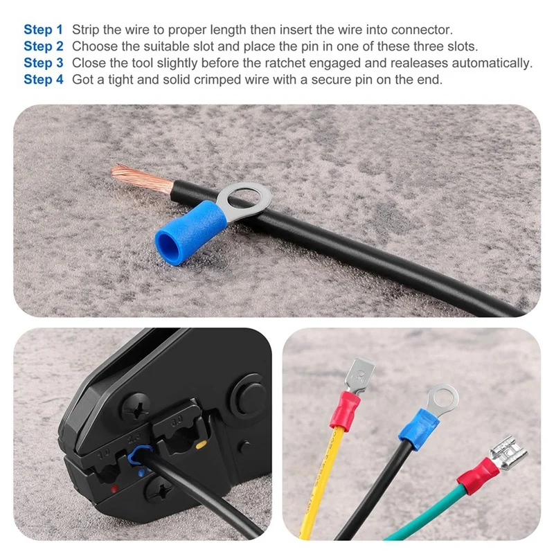 HS-30J Multifunctional Ratchet Wire Pressing Pliers With 700 Pieces Of Terminal Cold Pressing Pliers Set Durable