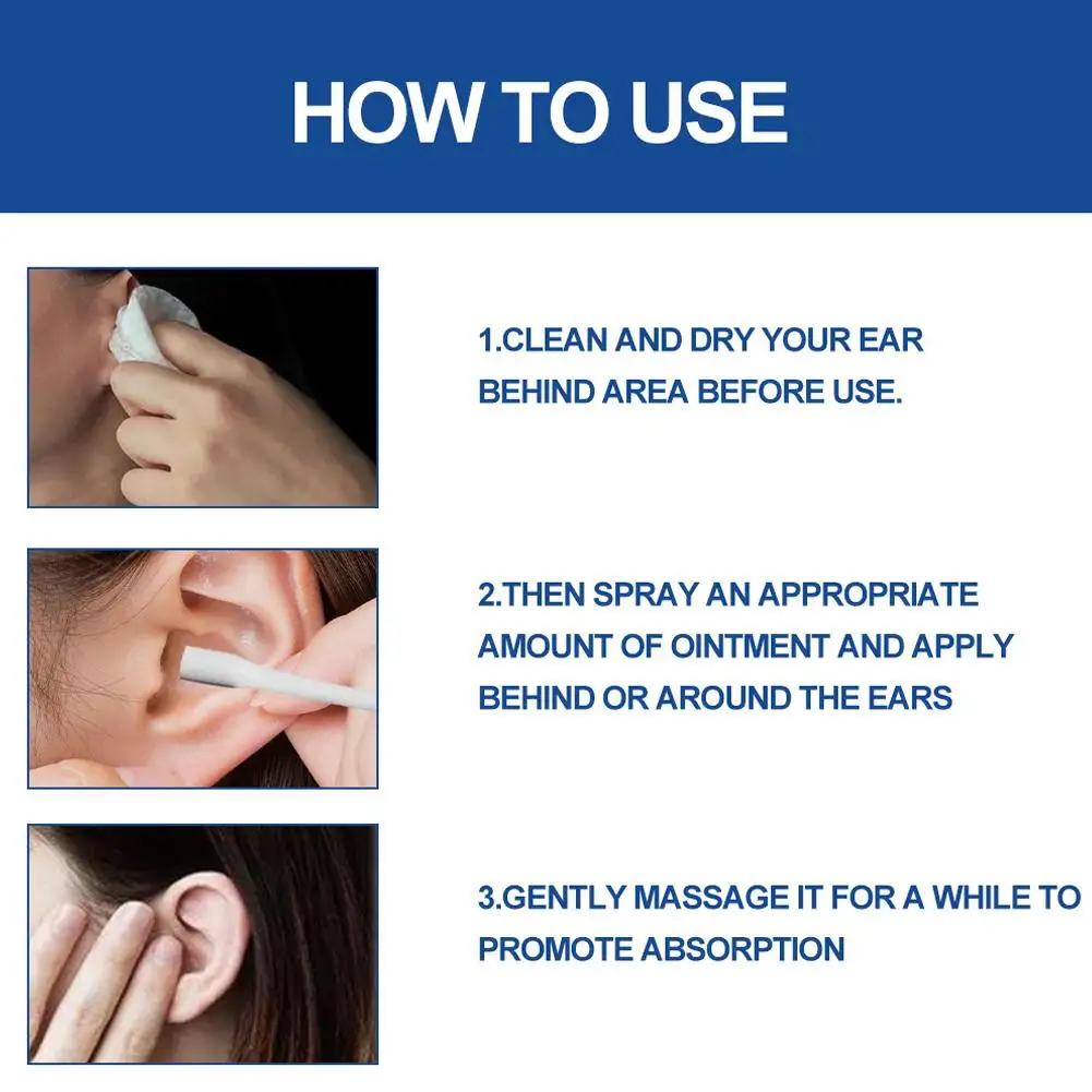 For Ear Cleaner Tinnitus Spray Treatment of Ear Canal Blockage and Hearing Hard Relieve Ear Discomfort Cleaning Solution