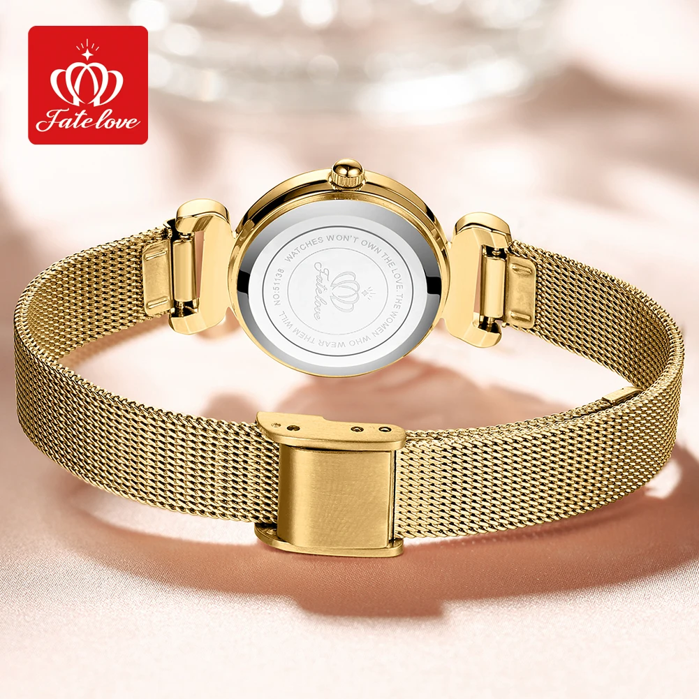 FATELOVE 905 Womens Watch Original Elegant Fashion Small Quartz Watch For Ladies Waterproof Luminous With Box Reloj Mujer