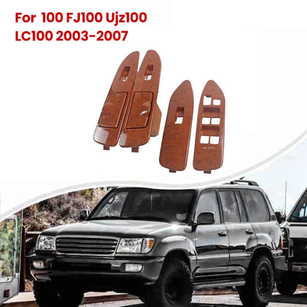Strange LHD Interior Wooden Window Switch Panel Replacement For Toyota Land Cruiser 100 FJ100 Ujz100 LC100 2003-2007
