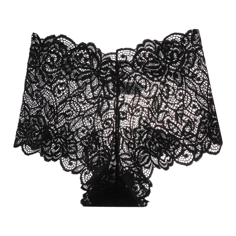 4 قطعة النساء منخفضة الارتفاع مثير رائعة الدانتيل السيدات اللباس الداخلي حجم كبير السروال الإناث سلس سراويل شبكة الملابس الداخلية لينة مريحة موجز