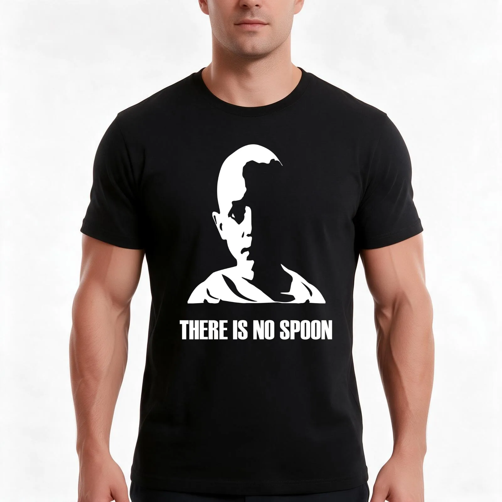 There is no spoon matrix qoute escape matrix T-Shirt Summer Casual Cotton Tee Oversized Streetwear Tops Unisex Men Women
