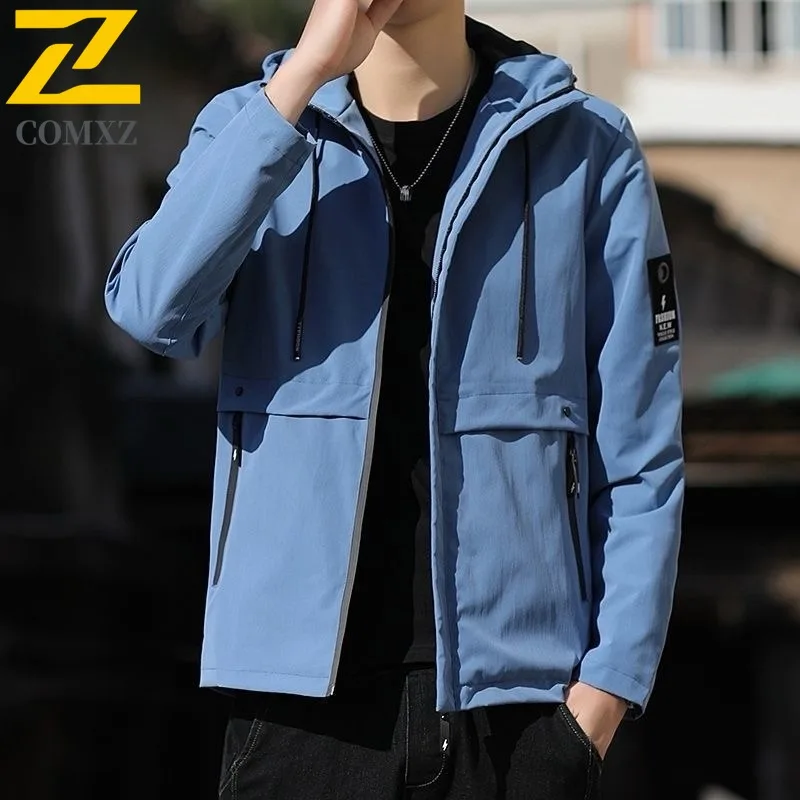 

Осенне-зимняя мужская куртка в горном стиле, ветровка с капюшоном на флисовой подкладке, водонепроницаемое ветрозащитное пальто для пеших прогулок, кемпинга, рыбалки