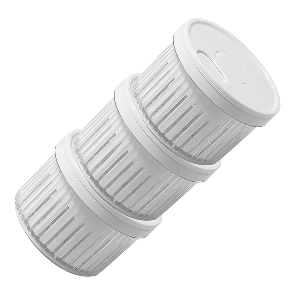 

3 Pcs Kitchen Onion Ginger Garlic Storage Containers Food Grade PP Material Reusable Fridge Vegetable Boxes White Set