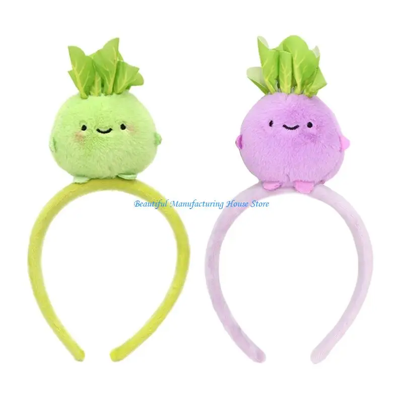 

E56A Creative Vegetable Shaped Hairband For Kids Adults Themed Parties Soft Fabric Headbands Accessory