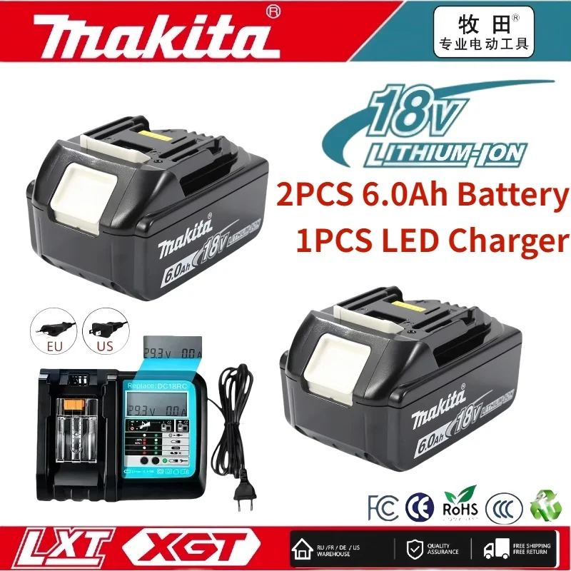 

Genuine⚠Makita 18V tool✅battery can replace⚡BL1850B BL1860B LXT400 withcharger+Makita toolDDF487 DTW700DTW285 DGA404