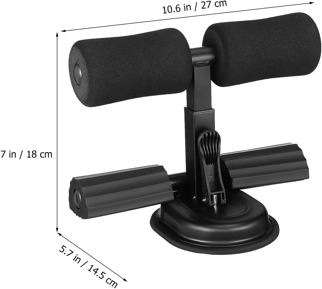 Adjustable Sit up Bar with Suction Cup Foot Holder for Home Abs Workout Core Training Multifunctional Fitness Equipment