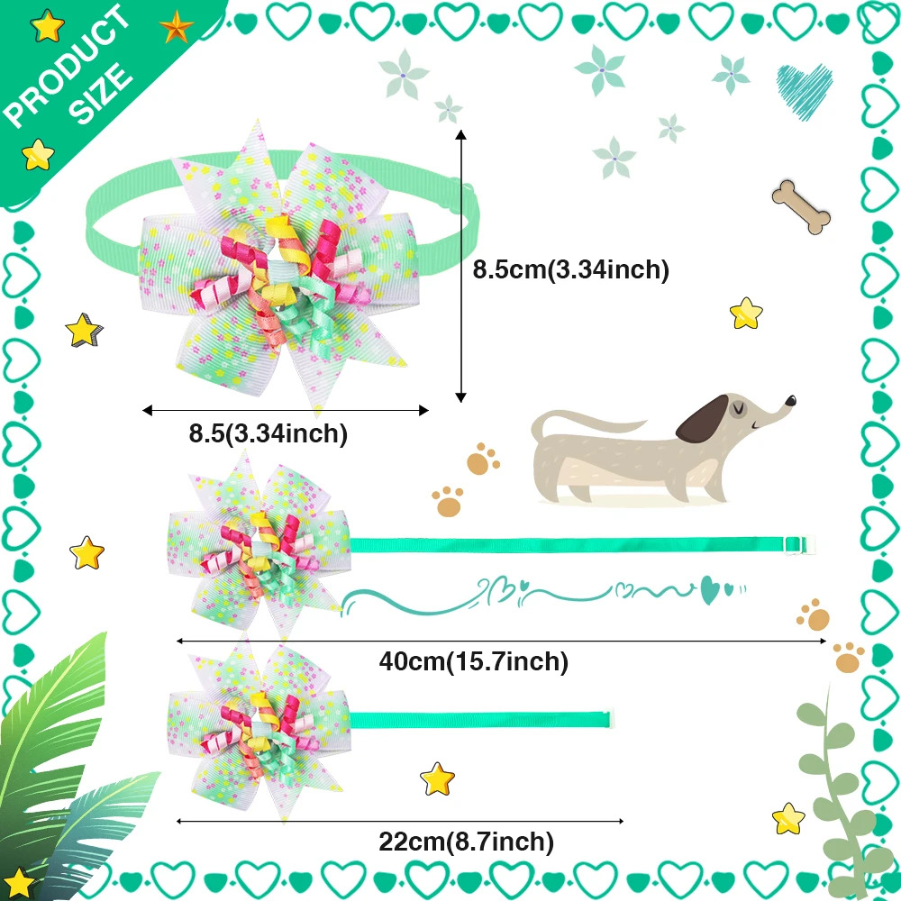 New 50/100pc Dog Bow Tie Summer Dog Items Bulk Small Dog Bowties Fashion Dog Supplies Dog Grooming Accessories For Small Dogs