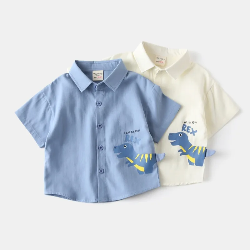 Dinosaur Toddler Boys Shirts Kids Tops Summer Children's Clothes