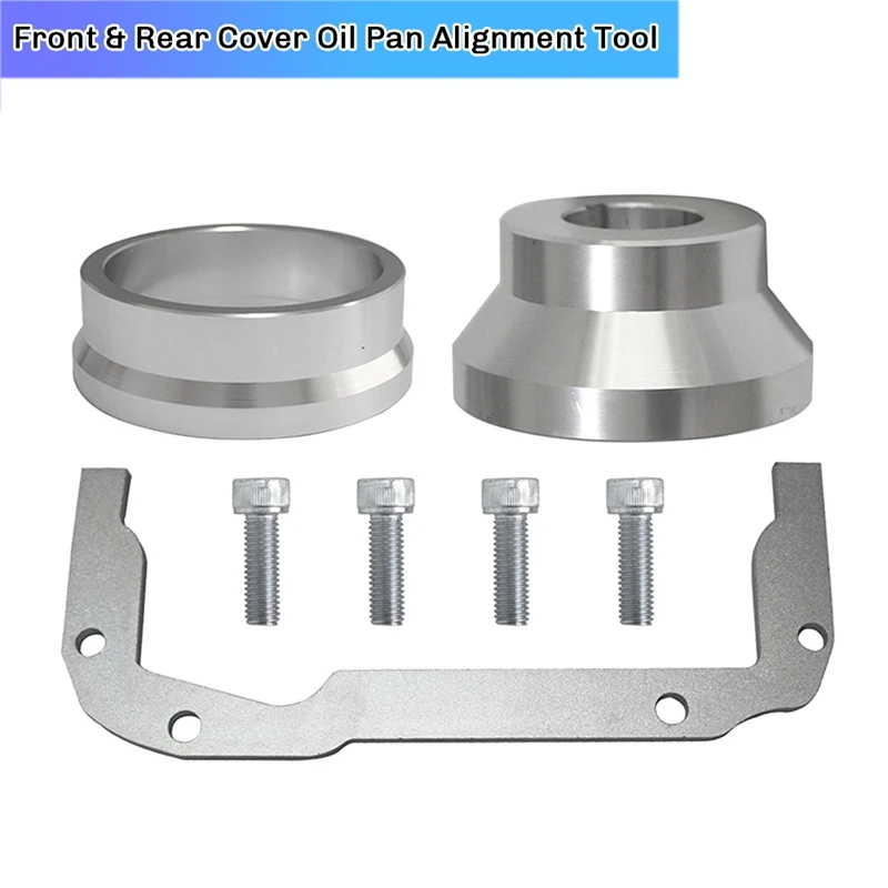 Front & Rear Cover Oil Pan Alignment Tool + Billet Alignment Tool For 4.8 5.3 5.7 6.0 6.2 LS GM Engine