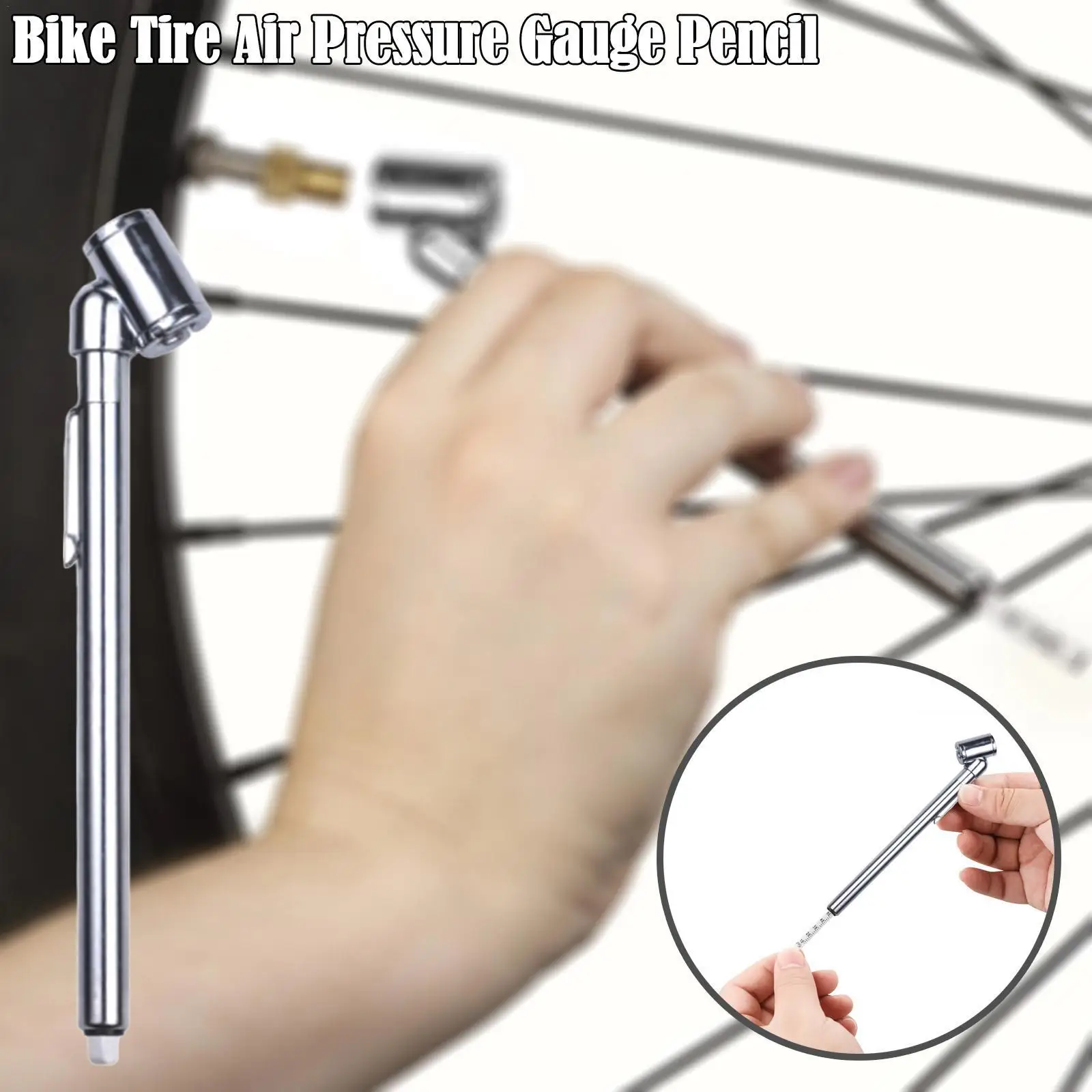 1PCS Bike Tire Pressure Pencil PSI Kilogram-Force/cm² Tire Gauge Car Truck Motorcycle Bicycle Tire Testing Pen