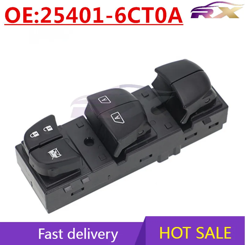 

OEM:25401-6CT0A Suitable for 1919-2021 Nissan Teana Auto Parts Window Lifter Glass Lift Switch