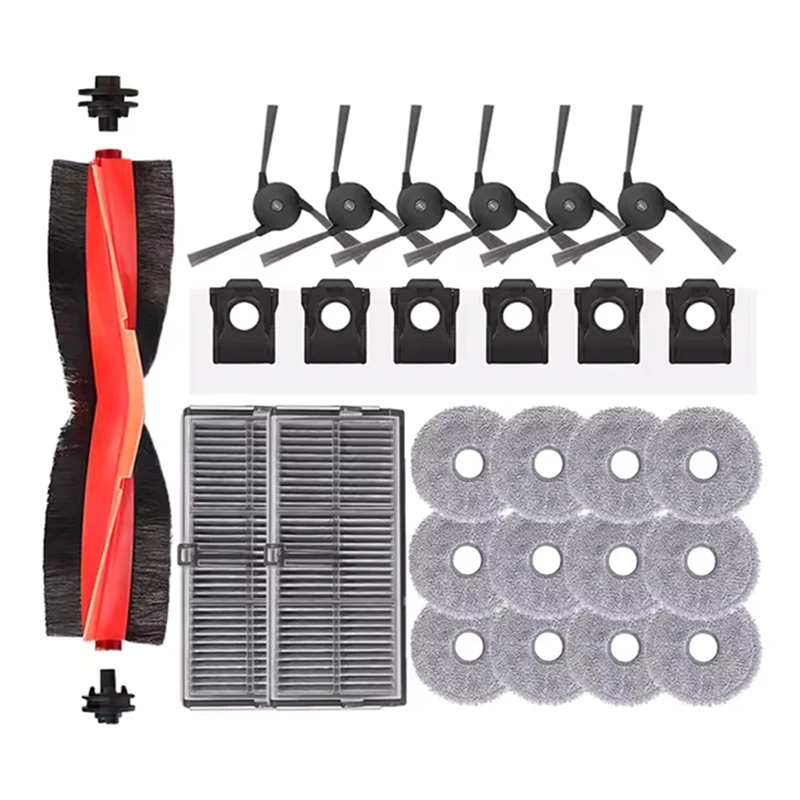 

【Popular】For Dreame Bot X40 Ultra /X40 Pro /S30 Pro Ultra Robot Vacuum Cleaner Spare Parts Rubber Main Hair Cut Side Brush Filte