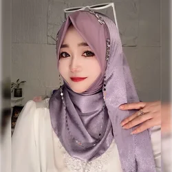 2026 Summer Muslim Girls Shayla Rhinestone Women Hijabs Wraps