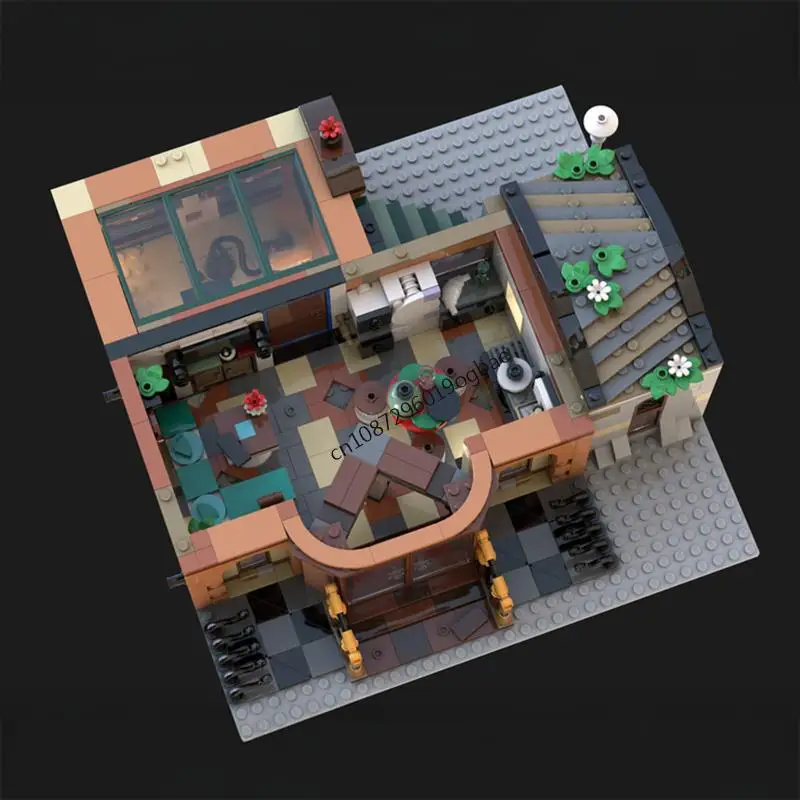 Новинка, 2760 шт., хит продаж, вид на улицу, Moc Boutique, модель гостевого домика, пазлы на заказ, креативные идеи «сделай сам», детские игрушки, подарок на день рождения