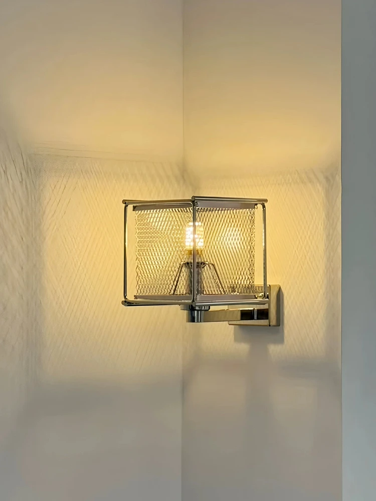 Vintage Industrial wall lamp Bauhaus Iron Mesh bedside wall Sconce light For Bedroom Bathroom Living Room Corridor Restaurant