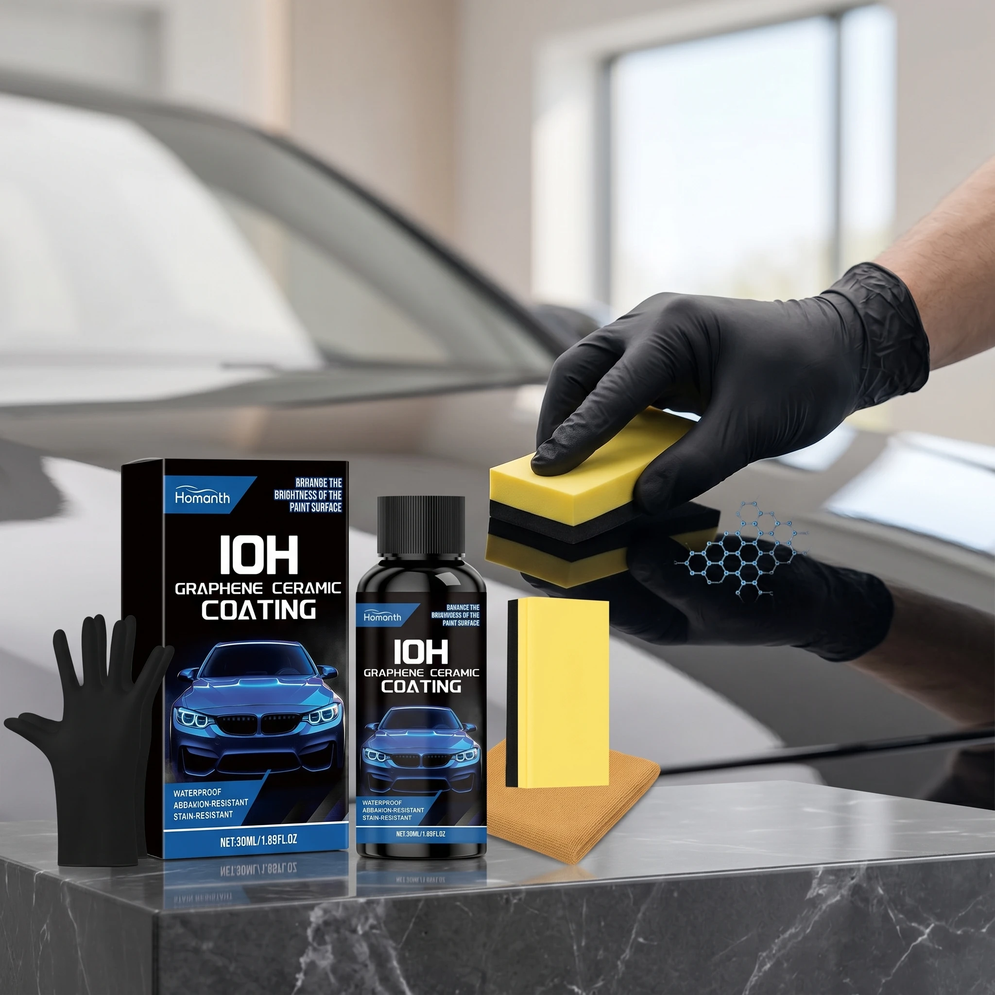 Automotive Ceramic Coating Kit Stain Removal Paint Maintenance Refurbishment Faded Surface Care High Gloss Car Polishing Liquid