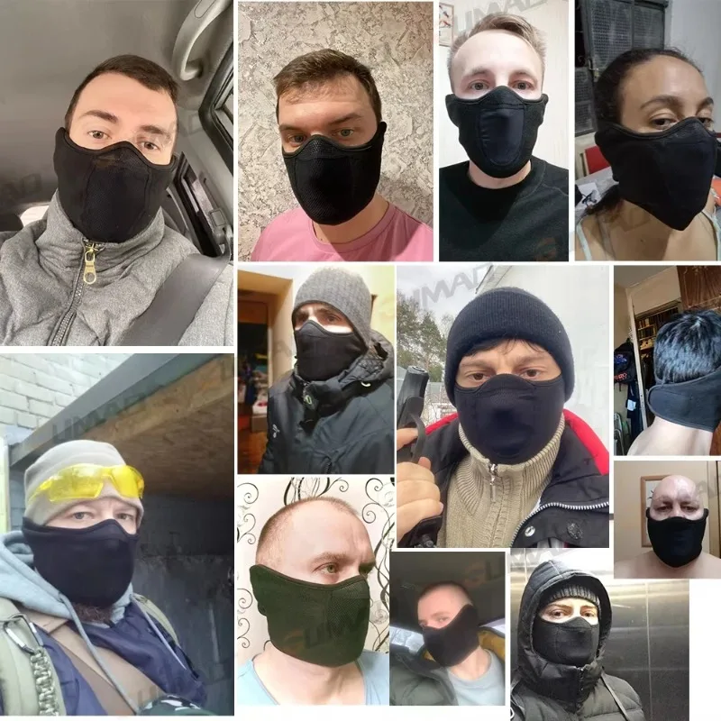 Winter Fleece Face Mask Windproof Cycling Ear Protection Warm Head Cover Skiing Face Shield Outdoor Antifreeze