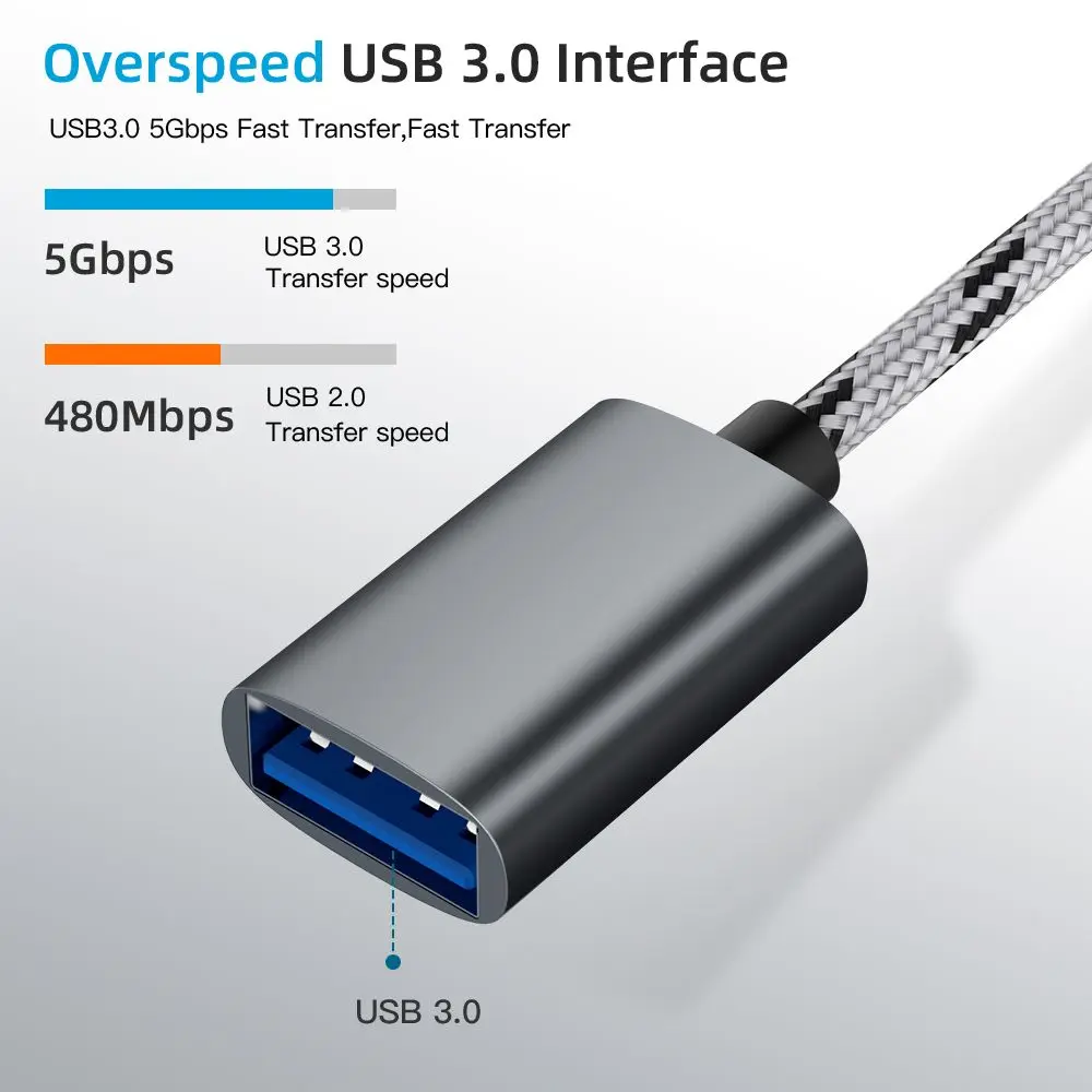 하이 퀄리티 데이터 코드 휴대폰 태블릿 수-암 어댑터, OTG 케이블, 마이크로 USB, C타입-USB 3.0, 2 in 1