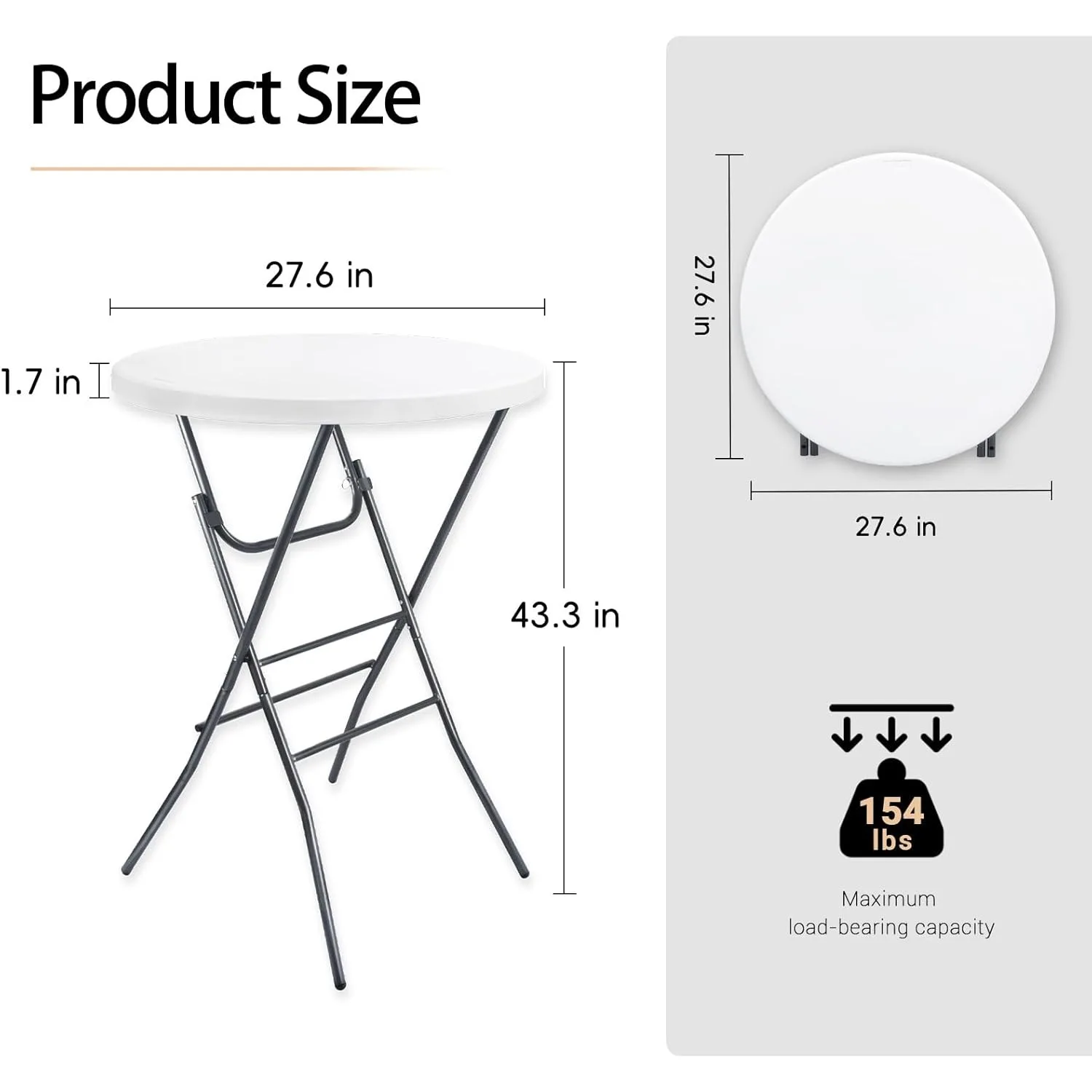 Gathering Dating Party Commercial Events Indoor and Outdoor Use，coffee tables，dinner table,Cocktail Table