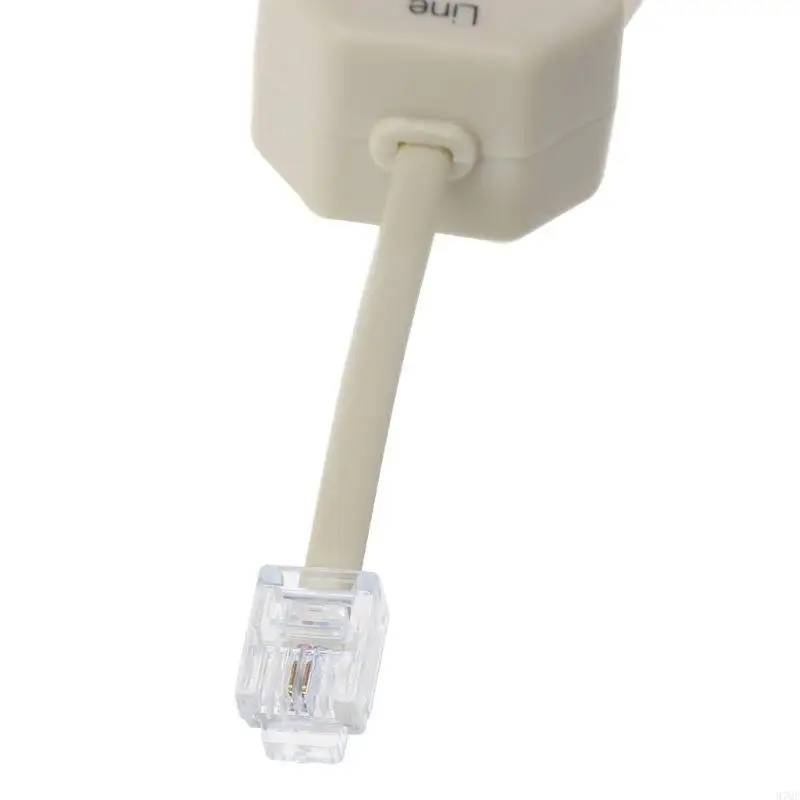 

97QE Telephone Splitter RJ11 Adapter ADSL Modem Telephone Phone Fax In-Line Splitter Separator