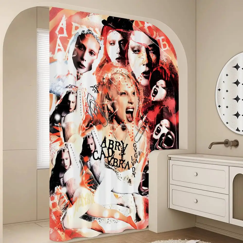

Леди Гага, горячий музыкальный альбом, занавеска для ванной комнаты, классическая тканевая занавеска для душа в стиле аниме с 12 крючками, водонепроницаемый декор для ванной комнаты