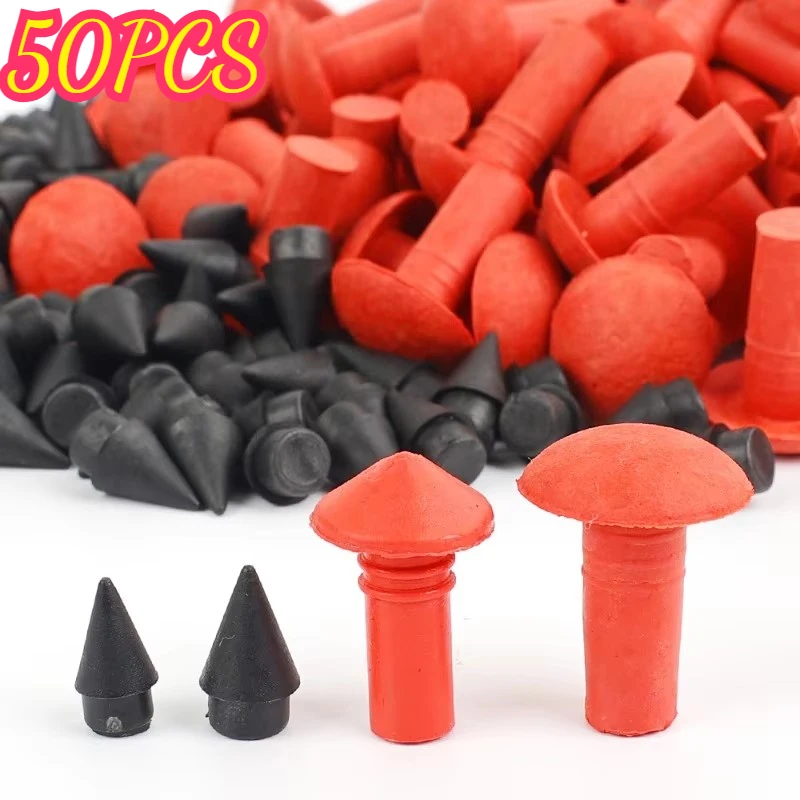 

50PCS Car Rubber Nail Mushroom Head Plug Motorcycle Bike Tire Puncture Repair Kit Rubber Bullet Tubeless Tire Repair