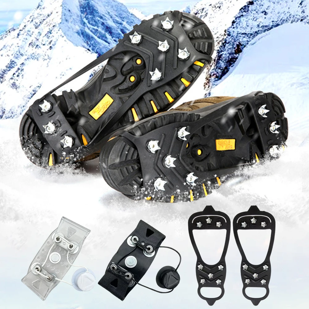 

5/8 зубьев, шип для захвата льда для уличных бахил, зимние противоскользящие походные альпинистские аксессуары, аксессуары для кемпинга