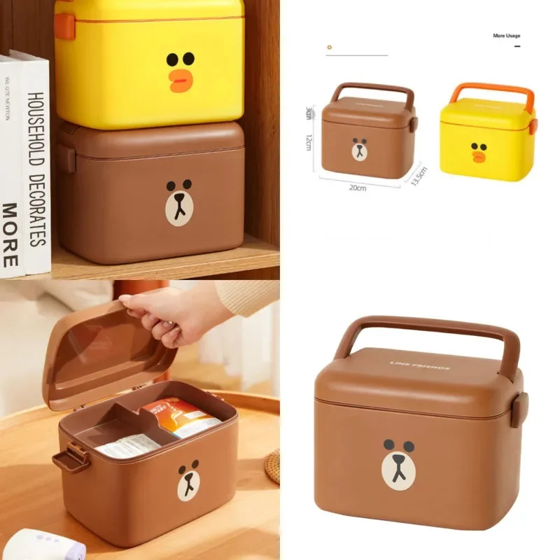 

Rilakkuma Storage Box Home Use Medicine Box Emergency Medical Care Storage Box Large Capacity Multi Layer Medicine Box Lunch Box