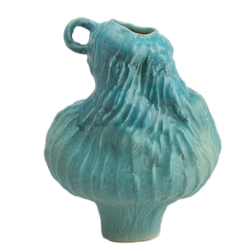 Wabi Silent Wind Yunchuan Glazed Ceramic Vase Guest Restaurant B & B Tea Room Medieval Pottery Pot Flower Ware Dining Table