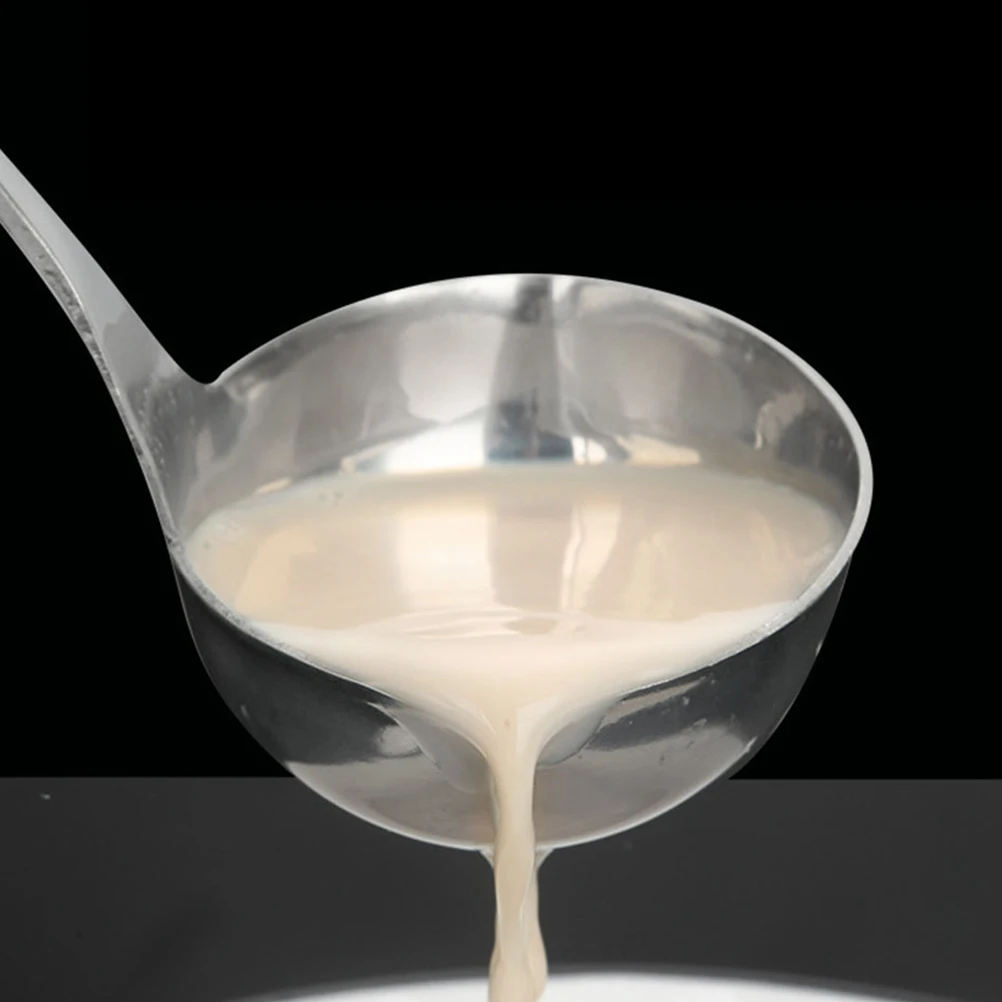 

Stainless Steel Ladle with Pouring Spout Soup Oil Separator Spoon Canning Ladle Heat Insulation Anti-scalding Spoon kichen tool