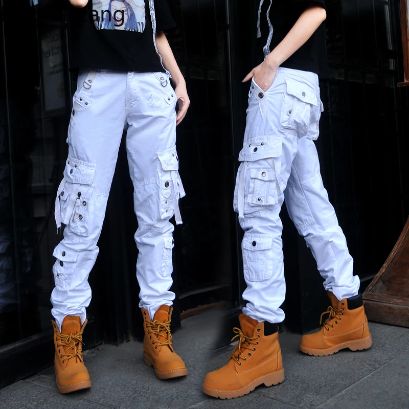 Oversized Ripped Hole Multi Pocket Slim Cargo Jogger Pant Techwear Tracksuit Women Man Trouser y2k Clothing Vintage Streetwear