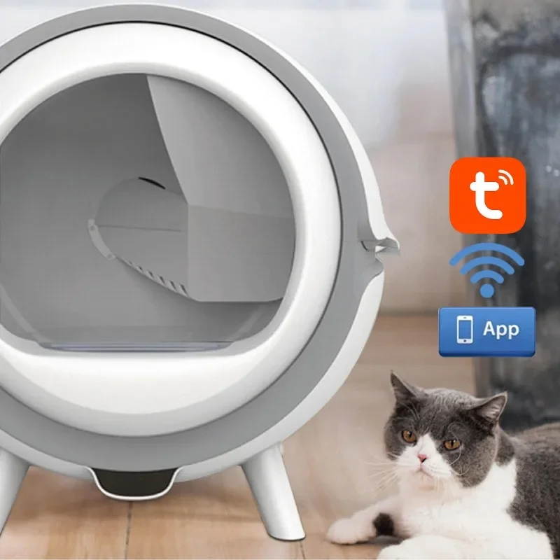 

Smart Cat Litter Box Anti-pinch Sandbox Automatic Self Cleaning UV Sterilization Smart Cat Litter Box Fully Enclosed Pet Toilet