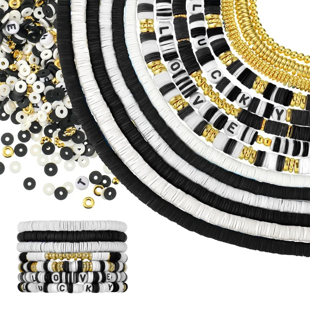 3200 pçs 6mm contas de argila decoração de halloween múltiplas cores pulseira fazendo kit acessórios de natal diy polímero heishi contas