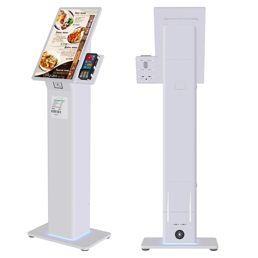 Floor Standing Touch Screen Kiosk Full HD 18.5 21.5 24 27 32 Inch Multitouch LCD Screen Self-Service Ordering Kiosk