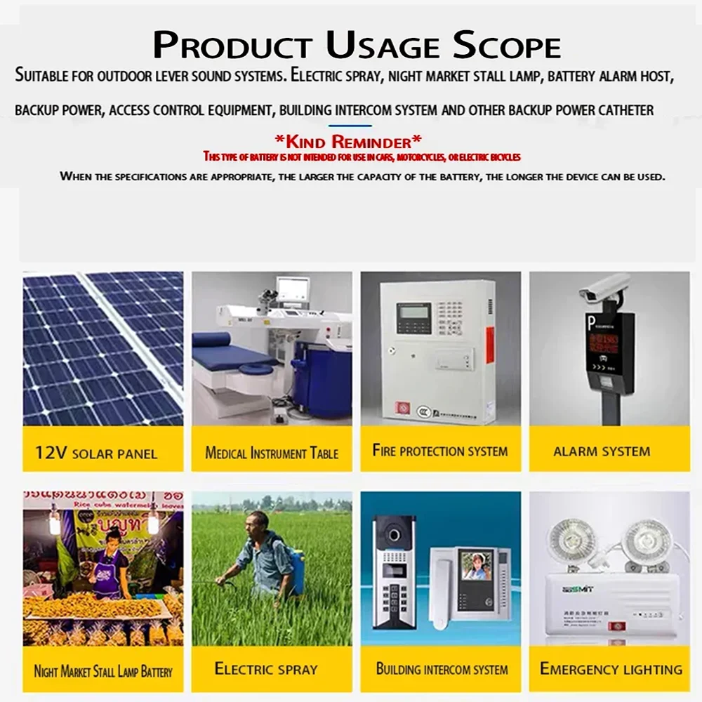 

12V 12Ah battery LiFePO4 phosphate , For power supply of electric vehicles, solar street lights, and other equipment