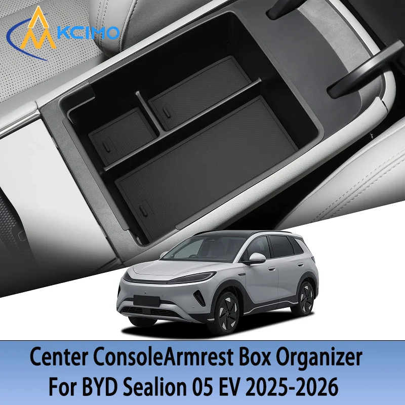 

For BYD Sealion 05 EV 2025 2026 Without Cool Box Version Central Armrest Storage Box ABS Car Tray Organizer Tidying Accessories