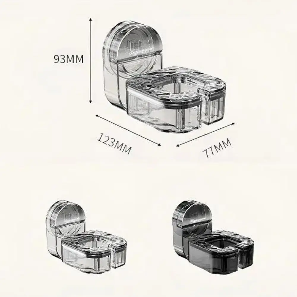 حامل مجفف شعر شفاف ، مثبت على الحائط ، خالي من الثقب ، رف مجفف النفخ ، كوب شفط دوار ، قوس تخزين ، منزل