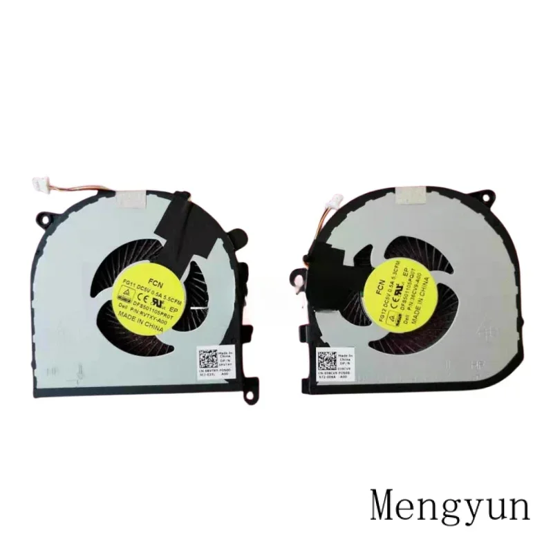 90%New laptop CPU GPU Cooling fan for Dell XPS 15 9550 Precision 15 5510 DFS501105PR0T DFS501105PQ0T 0RVTXY 036CV9