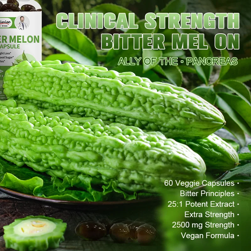 Alliwise Bitter Melon Potent Complex Extract management for Heart Blood Sugar and Cholesterol Health