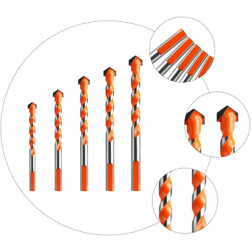5 قطعة سبائك مثلث دوامة لقمة ثقب مجموعة عالية السرعة الصلب الدقة طحن سريع الحفر رقاقة إزالة للمنزل النجارة