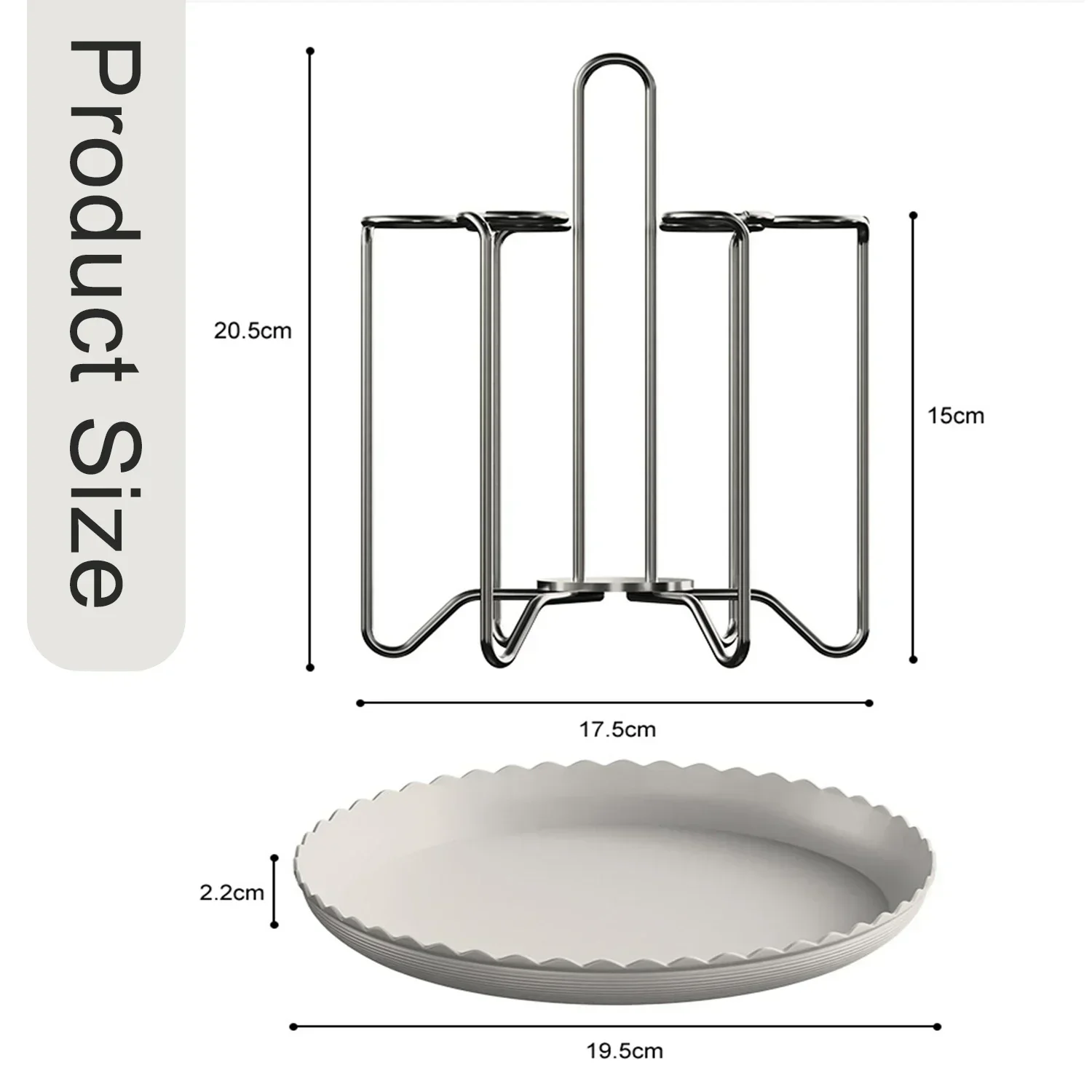 Suporte de caneca de bancada, rack de armazenamento de copo de vidro com bandeja de drenagem organizador de cozinha prateleira prato toalheiro acessórios de cozinha