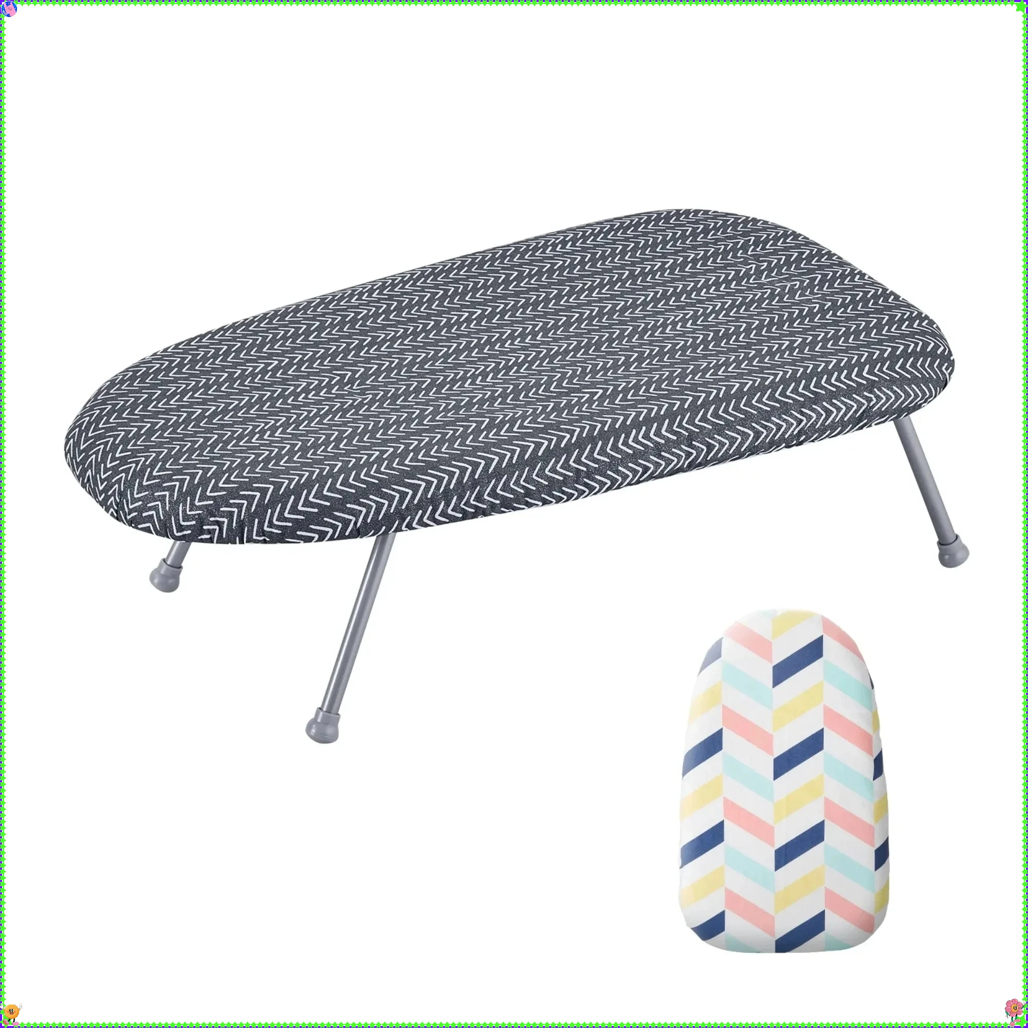 

Tabletop Ironing Board 23.4 x 14.4, Small Iron Board with Heat Resistant Cover and 100% Cotton Cover