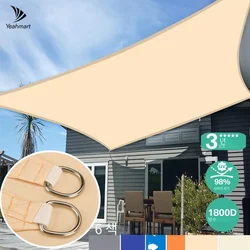 5x3M/4x3M Waterproof Large Sun Shelter Sunshade Protection Outdoor Canopy Garden Patio Pool Shade Sail Awning Camping Shade Net